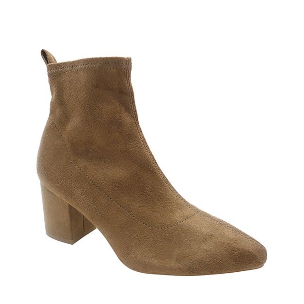 Taupe Ankle Pull On Boots